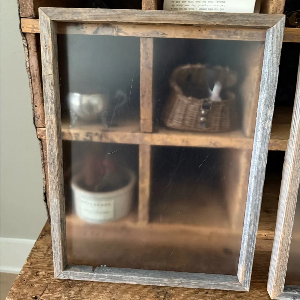(2) Rustic Farmhouse Frames With Plexiglass